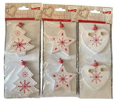 3 Set da 2 Appendini Natalizi