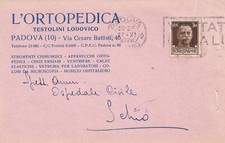 C19554-REGNO, VENETO, L' ORTOPEDICA - TESTOLINI LODOVICO DI PADOVA X SCHIO, 1937