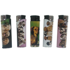 SET ACCENDINI RICARICABILI DA COLLEZIONE TEMATICI CANI CUCCIOLI BULLDOG LABRADOR