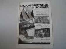 advertising Pubblicità 1941 STAZIONE SANATORIALE DI SONDALO ABETINA/VALLESANA
