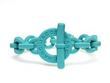 Bracciale elastico in gomma Marc By Marc Jacobs Aqua Lagoon Turnlock