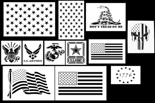 Confezioni stencil patriot - 12,
