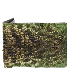 Portafoglio bifold in pelle di