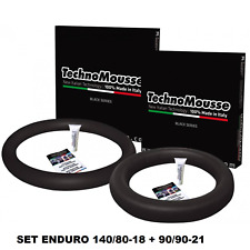 TECHNOMOUSSE COPPIA MOUSSE ENDURO 90/90/21 + 140/80/18 ANTIFORATURA PNEUMATICI