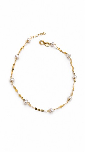 Bracciale con perline oro - bracciale,