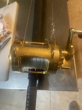 Mulinello Alutecnos 30W Albacore 2 Velocità Caricato Con Treccia Nuova E Colpo Top. Ex