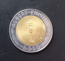 Repubblica  S. Marino   Moneta 500 Lire  Einstein 1984 FDC