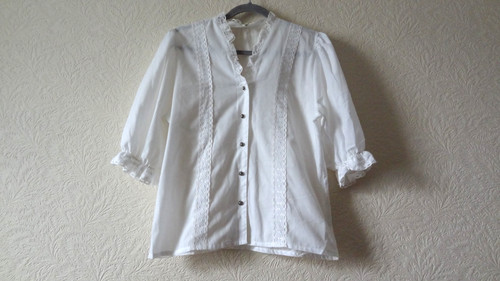 Blusa cotone vintage broderie