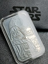 Star Wars Dark Side 1 oz 999,9 argento fine rodiato e placcato oro 
