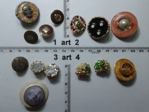 Lotto bottoni gioiello - 1,