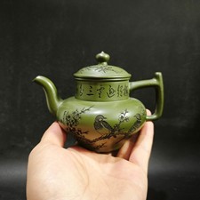 Yixing teiera argilla viola arrotolata a mano cucina carina tradizionale fatta a mano