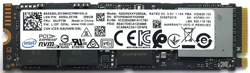 Intel 256gb 2280 pcie - 256gb,