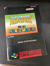 Solo Manuale Super Nintendo SNES Super Mario All Stars Super Mario World