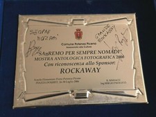 SANREMO x sempre NOMADI Targa mostra firmata da Beppe Carletti e Sergio Reggioli