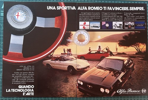 Rara pubblicità alfa romeo - pubblicità,