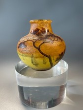 Bellissimo vaso Daum Nancy. Paesaggio lacustre. 1900 circa