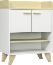 Mobiletto Multiuso Con Armadietto E Ripiani Aperti, Mobile Da Soggiorno, Cucina,