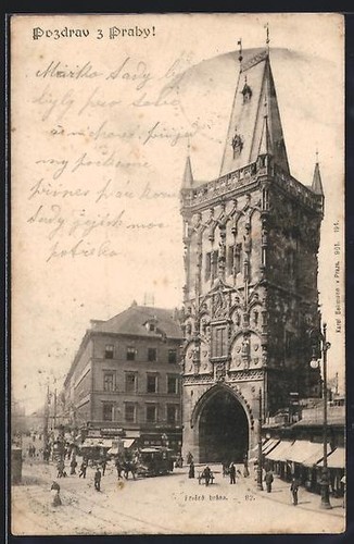 Cartolina praga prasna brana - prasna,