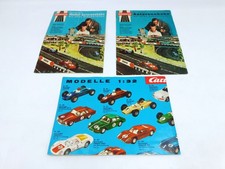 Lotto 3 cataloghi Carrera slot car piste anni 50-60 Tedesco