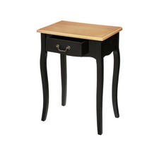 Comodino nero con cassetto