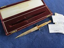 VINTAGE FAIRBAIRN SYKES COLTELLO PUGNALE E SCATOLA BATTAGLIA PER OKINAWA MAKER H.G.LONG