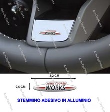 STEMMA Volante Compatibile mini john cooper works adesivo logo emblema alluminio