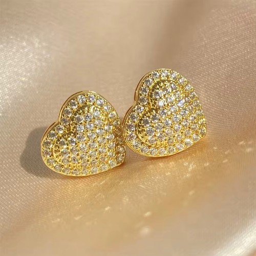 Orecchini perno cuore - orecchini,