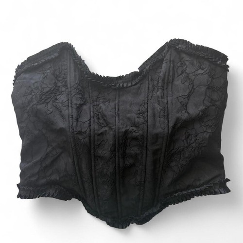 Corsetto pizzo floreale nero