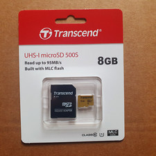 Micro SD HC SDHC Transcend 8GB TS8GUSD500S 500S x smartphone cellulari apparati