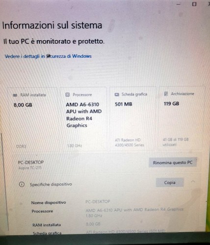 Desktop acer aspire 215 - tc,