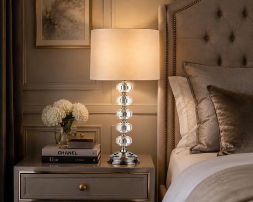 Table lamp crystal chrome - lamp,