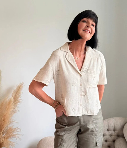 Zara camicia donna panna - ex,