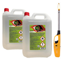 Bio Sprint BIOETANOLO COMBUSTIBILE LIQUIDO STUFA, CAMINETTO 2X5Lt + ACCENDINO