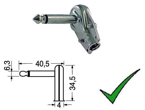 Spina jack 3mm mono - jack, 6,3mm