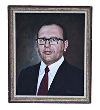 Olio su Tela Firmato Portrait