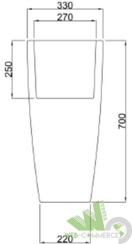 Vaso home quadro quadrato - vaso,
