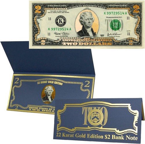 Banconota due dollari - dollari, 22k