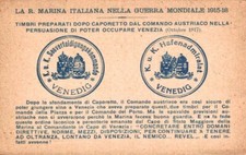 Militari -Timbri creati dal comando austriaco per Venezia f. piccolo non spedita