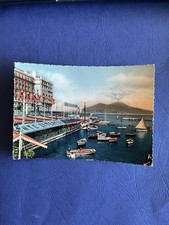 CARTOLINA  NAPOLI -BORGO MARINARO E RISTORANTE "ZI TERESA"-1956 + STORIA POSTALE