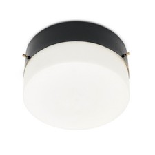 Plafoniera in vetro bianco