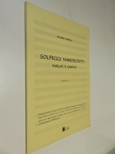 Solfeggi manoscritti parlati - manoscritti,