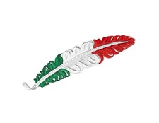 Cappello Argentiere Montana Piuma Bandiera Messico Dipinto HF4059MEX