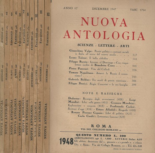 Nuova antologia 1947 rivista - antologia,