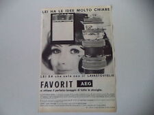 advertising Pubblicità 1966 LAVASTOVIGLIE AEG FAVORIT