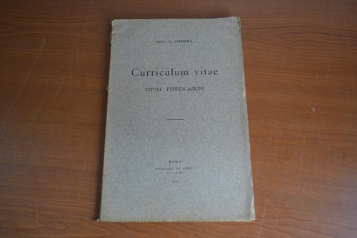 Fichera curriculum vitae - curriculum,