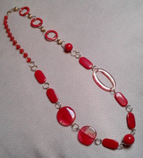 Collana Rossa Perle e Perline