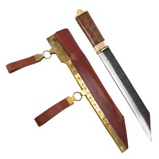 Coltello da uso medievale stile sax vichingo Gotland coltello con fodero 
