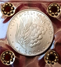500 Lire 1974 Argento- Papa Paolo VI- Vaticano- Periziata FDC
