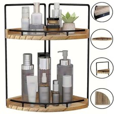 2 pz organizer angolare bagno bancone in piedi legno mensola angolare mensola angolare cucina