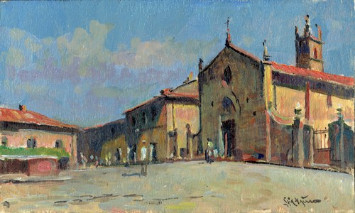 Dipinto paesaggio toscana - ,